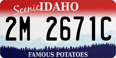 ID license plate 2M2671C