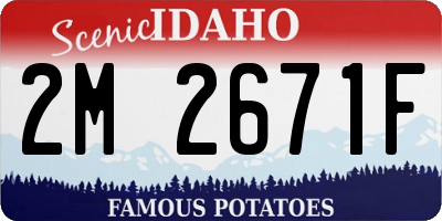 ID license plate 2M2671F