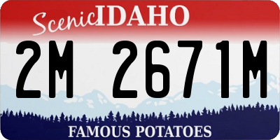 ID license plate 2M2671M