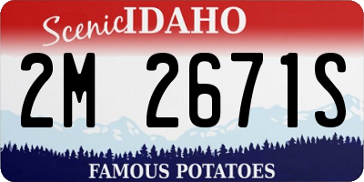 ID license plate 2M2671S