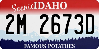 ID license plate 2M2673D