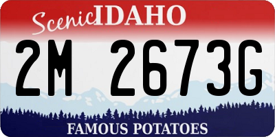 ID license plate 2M2673G