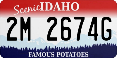 ID license plate 2M2674G
