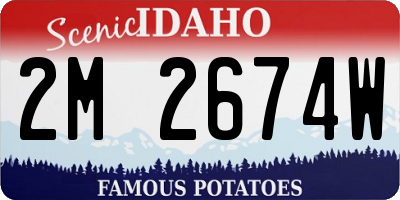 ID license plate 2M2674W