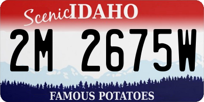 ID license plate 2M2675W