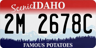 ID license plate 2M2678C