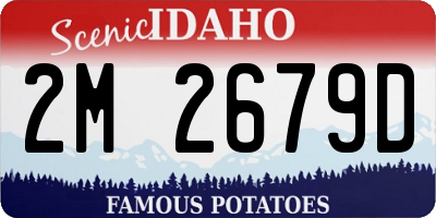 ID license plate 2M2679D