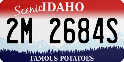 ID license plate 2M2684S
