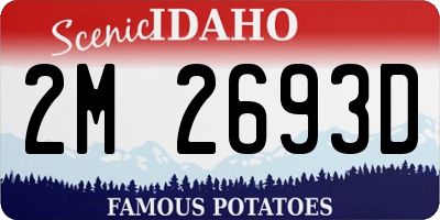 ID license plate 2M2693D
