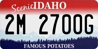 ID license plate 2M2700G