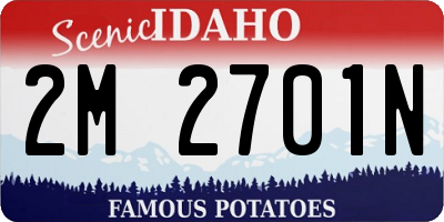 ID license plate 2M2701N
