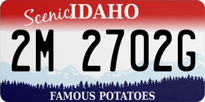 ID license plate 2M2702G