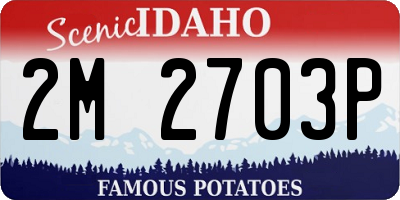 ID license plate 2M2703P