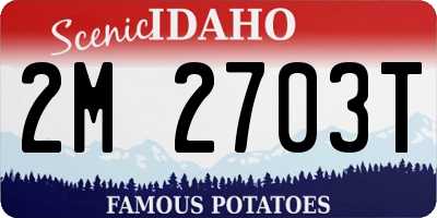 ID license plate 2M2703T