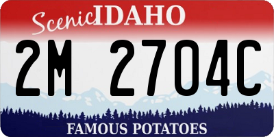 ID license plate 2M2704C