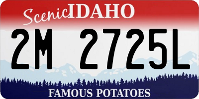 ID license plate 2M2725L