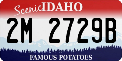 ID license plate 2M2729B