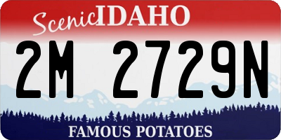 ID license plate 2M2729N