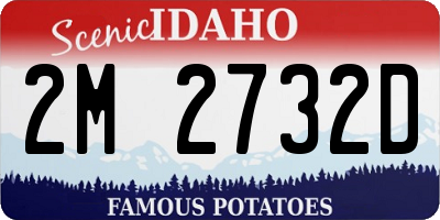 ID license plate 2M2732D