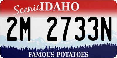 ID license plate 2M2733N
