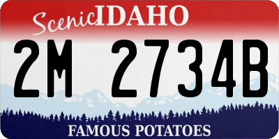 ID license plate 2M2734B