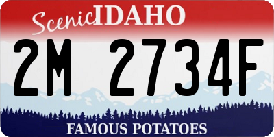 ID license plate 2M2734F