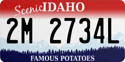 ID license plate 2M2734L