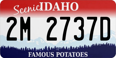 ID license plate 2M2737D