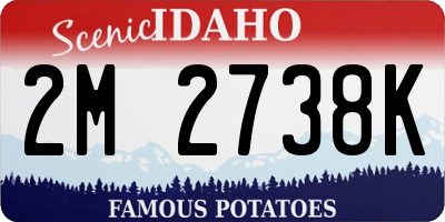 ID license plate 2M2738K