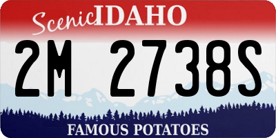 ID license plate 2M2738S