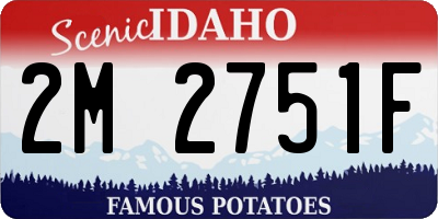 ID license plate 2M2751F