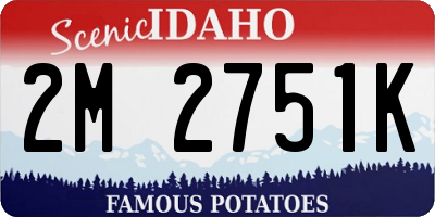 ID license plate 2M2751K
