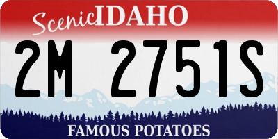 ID license plate 2M2751S