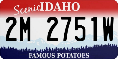 ID license plate 2M2751W