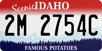 ID license plate 2M2754C