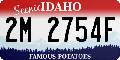 ID license plate 2M2754F