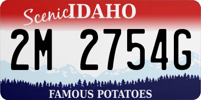ID license plate 2M2754G