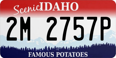 ID license plate 2M2757P