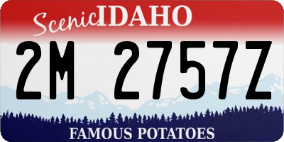 ID license plate 2M2757Z