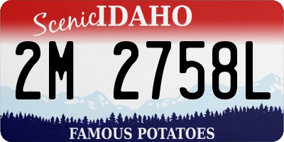 ID license plate 2M2758L