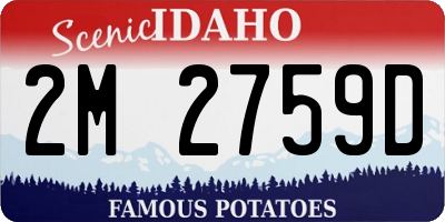 ID license plate 2M2759D