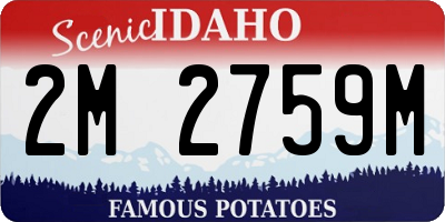 ID license plate 2M2759M