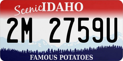 ID license plate 2M2759U