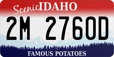 ID license plate 2M2760D