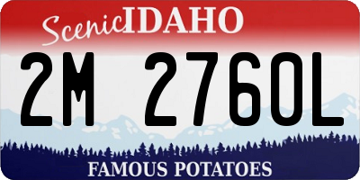 ID license plate 2M2760L