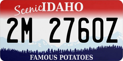 ID license plate 2M2760Z
