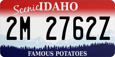 ID license plate 2M2762Z