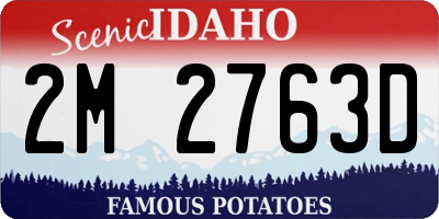 ID license plate 2M2763D