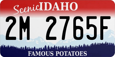 ID license plate 2M2765F