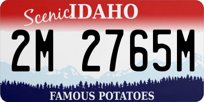 ID license plate 2M2765M